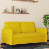 Tweezitsbank 120 cm fluweel geel - thumbnail
