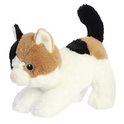 Eco Nation Pluchen knuffel - lapjeskat - 22 cm - thumbnail