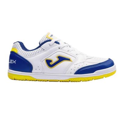 Joma Top Flex Zaalvoetbalschoenen (IN) Kids Wit Blauw Geel