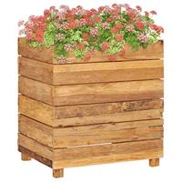 VidaXL Plantenbak verhoogd 50x40x55 cm gerecycled teakhout en staal - thumbnail