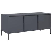 Tv-meubel 101,5x39x43,5 cm koudgewalst staal antracietkleurig - thumbnail