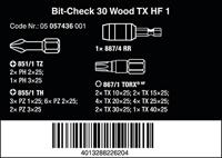 Wera Bit-Check 30 Wood TX HF 1 05057436001 Bitset 30-delig Torx, Kruiskop Phillips, Kruiskop Pozidriv - thumbnail