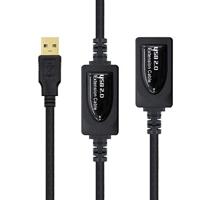 Nanocable 10.01.0212 - USB 2.0 verlengkabel met versterker, type A/M-A/H, mannelijk vrouwelijk, zwart, 10.0 mts - thumbnail