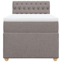 Boxspring met matras stof taupe 90x200 cm - thumbnail