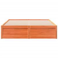 Bedframe zonder matras massief grenenhout wasbruin 140x200 cm - thumbnail