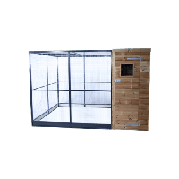 Voldux Voliere R9 rechts 285 x 200 x 190 cm Voldux Bruin - thumbnail