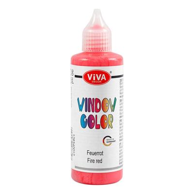 Creativ Company Window color sticker en glasverf - rood, 90ml