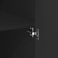 Hoge kast 80x42,5x185 cm bewerkt hout zwart - thumbnail