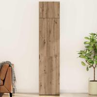 Opbergkast artisanaal eikenkleurig 50 x 41 x 225 cm - thumbnail