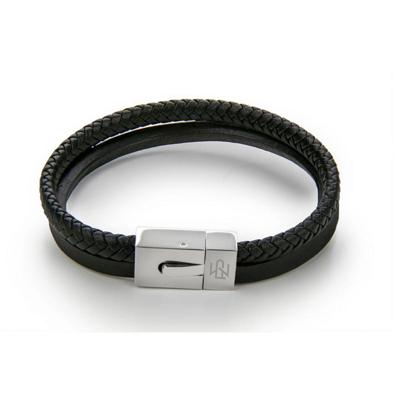 Paul McNeal MB0025SB Lederen Armband Lengte 21cm Paul McNeal MB0025SB Lederen Armband Lengte 21cm