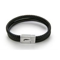 Paul McNeal MB0025SB Lederen Armband Lengte 21cm - thumbnail