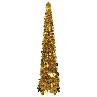 VidaXL Kunstkerstboom pop-up 120 cm pet goudkleurig