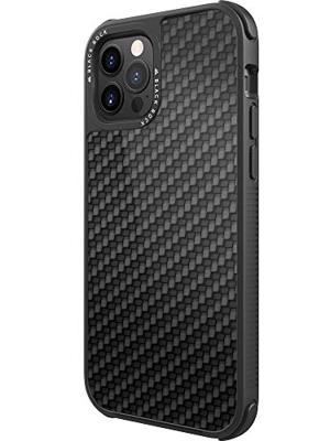 Black Rock Robust Real Carbon Backcover Apple iPhone 12, iPhone 12 Pro Zwart - thumbnail