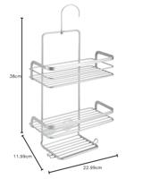 Metaltex Viva Doucherekje 3 Etages 23x12x38 cm Zilver - thumbnail
