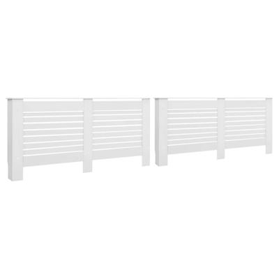 VidaXL Radiatorombouwen 2 st 172x19x81,5 cm mdf wit