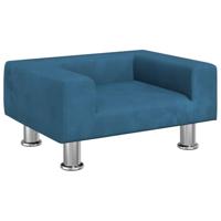 VidaXL Hondenmand 50x40x26,5 cm fluweel blauw - thumbnail