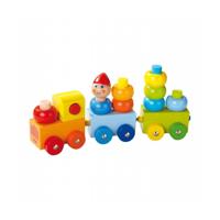 Haba stapelspeelgoed trein 32 cm junior hout 17 delig - thumbnail