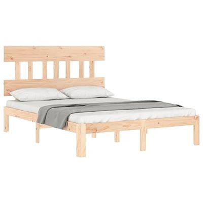 Bedframe zonder matras massief grenenhout 140x190 cm
