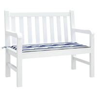 VidaXL Tuinbankkussen gestreept 100x50x4 cm oxford stof wit en blauw - thumbnail