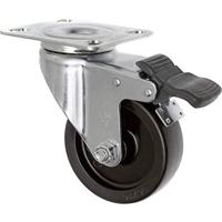TOOLCRAFT TO-5137905 Zwenkwiel met rem 75 mm met schroefplaat Draagvermogen (max.): 70 kg - thumbnail