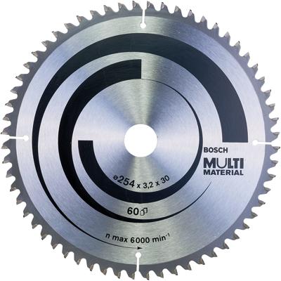 Bosch Accessories Multi Material 2608640449 Hardmetaal-cirkelzaagblad 254 x 30 x 3.2 mm Aantal tanden: 60 1 stuk(s) Bosch Accessories Multi Material 2608640449 Hardmetaal-cirkelzaagblad 254 x 30 x 3.2 mm Aantal tanden: 60 1 stuk(s)