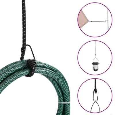 Spanelastieken met reflecterende strips en haken 10 stuks 38 cm