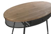 Wandtafel DKD Home Decor Spar Zwart Metaal Bruin (120 x 65 x 77 cm) - thumbnail