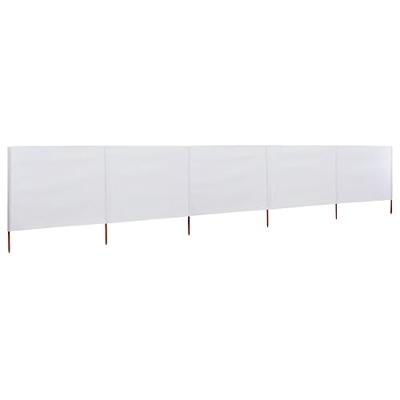 Windscherm 5-panelen 600x160 cm stof zandwit