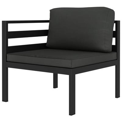 8-delige Loungeset met kussens aluminium antracietkleurig - thumbnail