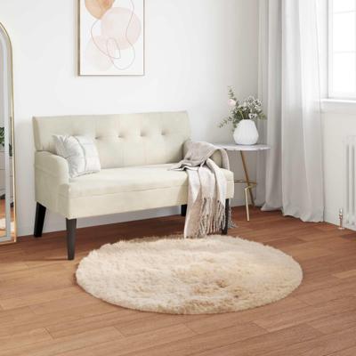 Nep Schapenvacht Tapijt Tafalla Beige Ø 80 cm Polyester