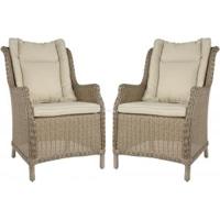 Wine & Dine Straw tuinstoel set van 2 - thumbnail