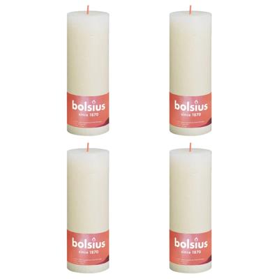 Bolsius rustiek stompkaars 190/68 soft pearl a4