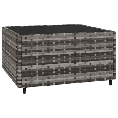 4-delige Loungeset met kussens poly rattan grijs 4-delige Loungeset met kussens poly rattan grijs