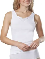 Kanten dames hemd katoen - 167 - Vrouwen singlet - 100% katoen - Naadloos - thumbnail