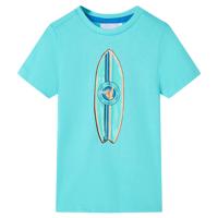 Kindershirt met korte mouwen 116 zeeblauw - thumbnail