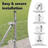 VidaXL Afrasteringspaal zilver 10 x 0,5 m (25 mm gaas) staal - thumbnail