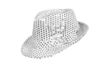 Gangsterhoed pailletten zilver - thumbnail