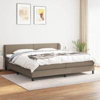 Boxspring met matras stof taupe 200x200 cm - thumbnail