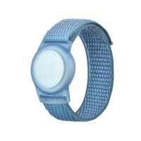 AirTag nylon loop bandje - M/L - Blauw - thumbnail
