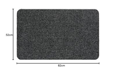 Hamat ribmat fortuna 80 x 50 cm antraciet