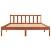 Bedframe zonder matras massief grenenhout wasbruin 150x200 cm - thumbnail