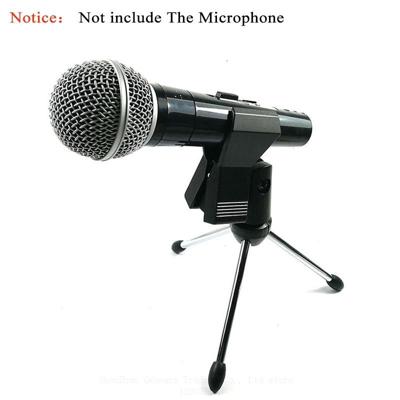Microfoon stand verstelbare microfoon stand opvouwbare Mic klem clip houder staan metalen statief (zwart)