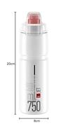 ELITE bidon "jet plus" bottle jet plus 750ml clear/red with cap - thumbnail