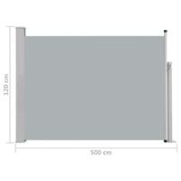 VidaXL Tuinscherm uittrekbaar 120x500 cm grijs - thumbnail