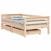 Kinderbedframe met lades 70x140 cm massief grenenhout - thumbnail
