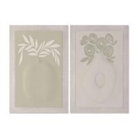 Canvas Home ESPRIT Groen Beige Vaas Scandinavisch 80 x 3 x 120 cm 80 X 10 X 120 CM (2 Stuks) - thumbnail