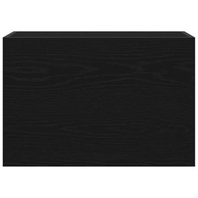 Badkamerwandkast 60x25x40 cm bewerkt hout zwart