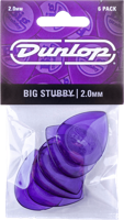 Dunlop Big Stubby 2.00mm 6-pack plectrumset violet - thumbnail
