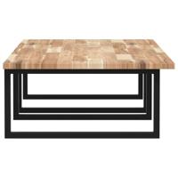 Badkamer wandschap staal en massief acaciahout - thumbnail