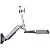 SpeaKa Professional SP-MM-705 Monitor-wandbeugel 1-voudig 33,0 cm (13) - 81,3 cm (32) Zilver In hoogte verstelbaar, Kantelbaar, Zwenkbaar, Draaibaar - thumbnail